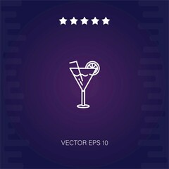 cocktail vector icon modern illustration