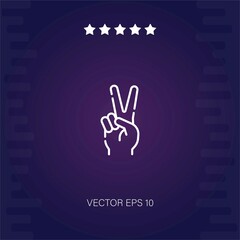peace sign vector icon modern illustration