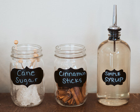 Cane Sugar Cinnamon Sticks and Simple Syrup