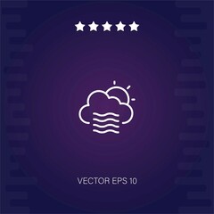 cloudy   vector icon modern illustration