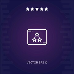 three stars vector icon modern illustration