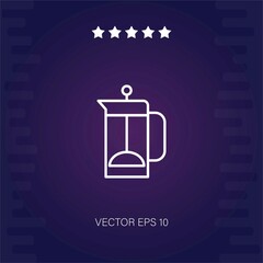 jar teapot vector icon modern illustration