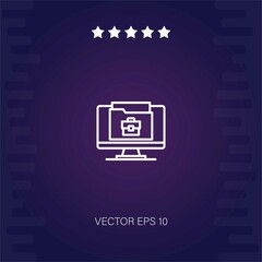 working at home vector icon modern illustration
