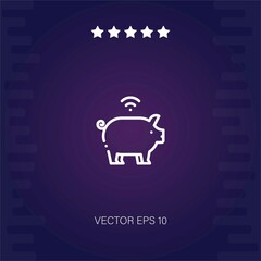 pig vector icon modern illustration