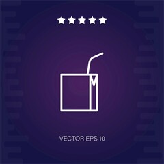 small juice box vector icon modern illustration