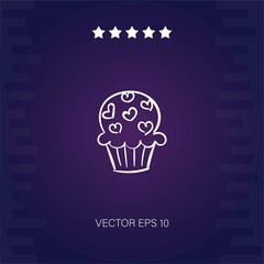 muffin vector icon modern illustration