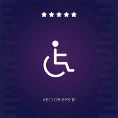 disabled sign vector icon modern illustration