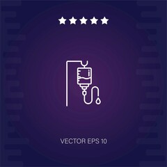 intravenous saline drip vector icon modern illustration