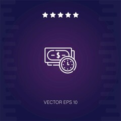 time is money vector icon modern illustration