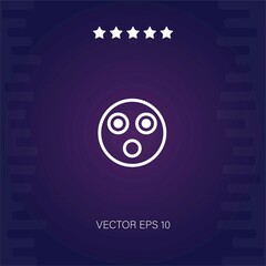 shocked   vector icon modern illustration