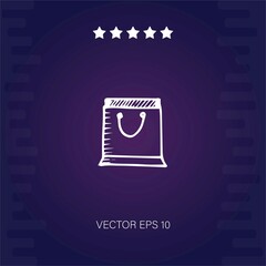 shopping bag   vector icon modern illustration
