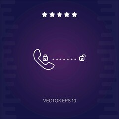 unlocking call vector icon modern illustration