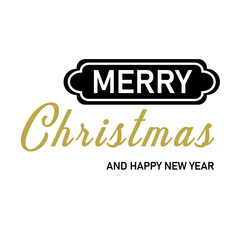 Obraz premium Merry Christmas - Creative typography lettering for Holiday Gift card isolated on white background EPS Vector 