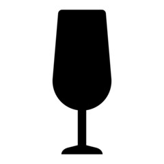 Glass for different alcohol drinks. Black silhouette isolated on white background EPS Vector