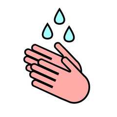 vector hand washing icon