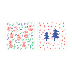 Ready-drawn Christmas and new year inscriptions with symbols of winter holidays. Can be used for banners, greeting cards, gifts, etc. Holiday card, with Christmas tree and winter. Vector illustration