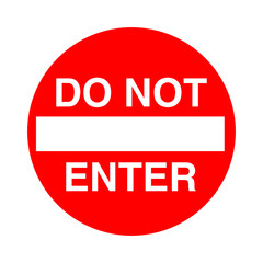 Do not enter sign 