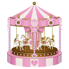 Baby shower carousel for baby girl © Angelica