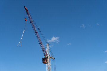 Fototapeta na wymiar the crane is waiting for work