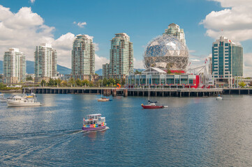 ancouver, British Columbia / CANADA - Jul 25 2014: False Creek in a sunny summer day