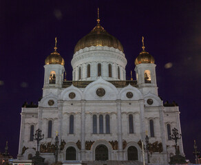 Fototapeta premium Chist The Saviour Cathedral in Moscow Russia. Evening