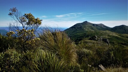 mountain landscape with blue sky