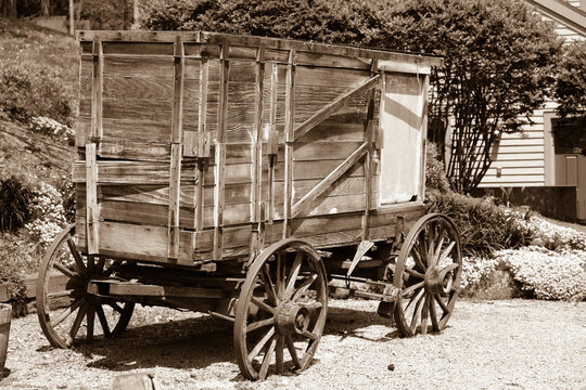 Old antique Amish farm wagon
