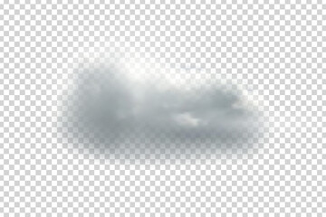Vector realistic isolated cloud for template decoration and covering on the transparent background. Concept of storm.
