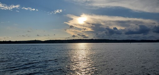 sunset over the sea