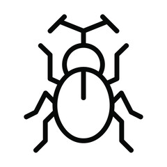 bug icon or logo in  outline
