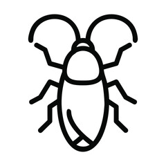 cockroach icon or logo in  outline
