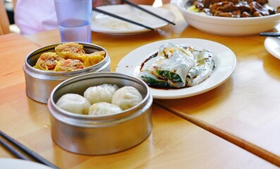 Eating kosher Chinese vegan dim sum dumpling