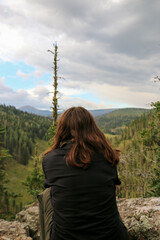 girl in the mountains