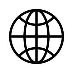 Fototapeta premium Global, Worldwide internet Web Icon isolated on white background EPS Vector