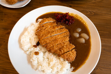 Japanese Style Fried Pork Curry Rice