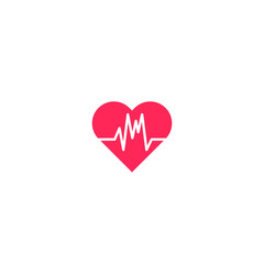 Heart beat monitor pulse line art icon for medical apps and websites isolated on white background EPS Vector