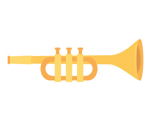 trumpet instrument design, Music sound melody song musical art and composition theme Vector illustration