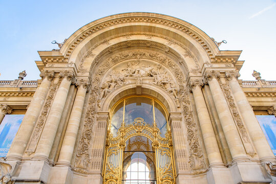 Fa&ccedil;ade of Petit Palais, an art museum in Paris, France