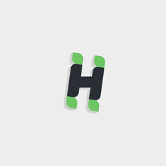Letter H logo icon design template elements