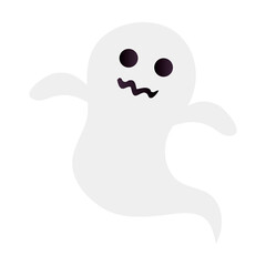 Halloween ghost cartoon design, Holiday and scary theme Vector illustration