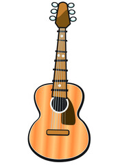 acoustic guitar vector illustration