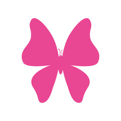 Cute pink butterfly design, Insect animal wings nature summer beauty fly and spring theme Vector illustration