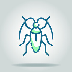 insect icon or logo in  twotone
