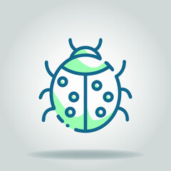 ladybug icon or logo in  twotone
