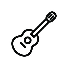 guitar icon or logo in  outline
