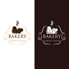 Bakery Shop Logo, Bread Vector illustration for Icon, Symbol, Graphic Resources, and Business. Editable Stroke