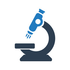Microscope Icon. Sign, laboratory.