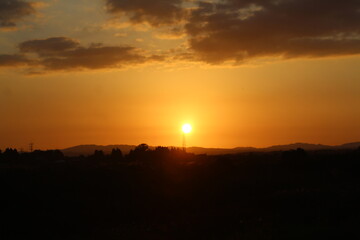 宮崎・都城の夕暮れの風景