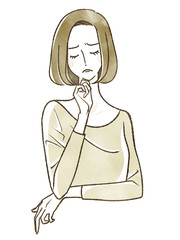 考えている女性