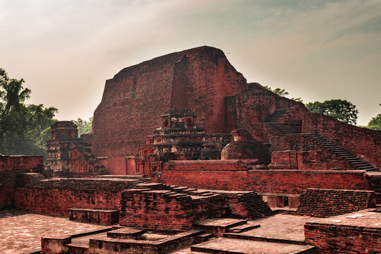 Nalanda University Ruins ,the first Buddhism University in Bihar state in India